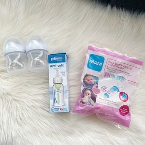 NEW MAM and Dr. Brown's Baby Bottle Set